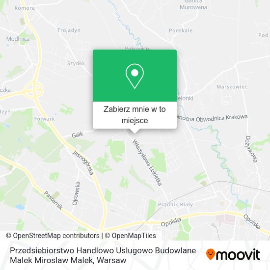 Mapa Przedsiebiorstwo Handlowo Uslugowo Budowlane Malek Miroslaw Malek