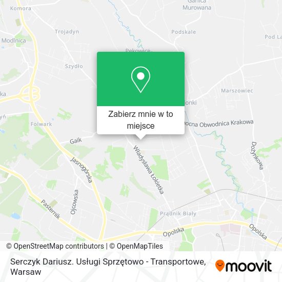 Mapa Serczyk Dariusz. Usługi Sprzętowo - Transportowe