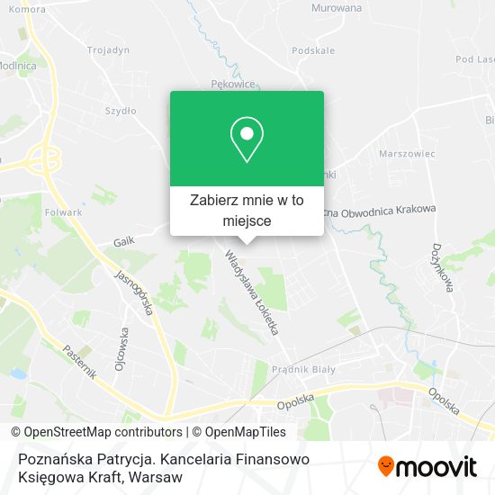 Mapa Poznańska Patrycja. Kancelaria Finansowo Księgowa Kraft