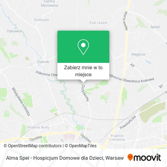 Mapa Alma Spei - Hospicjum Domowe dla Dzieci