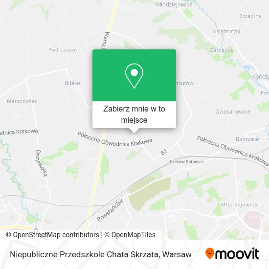 Mapa Niepubliczne Przedszkole Chata Skrzata