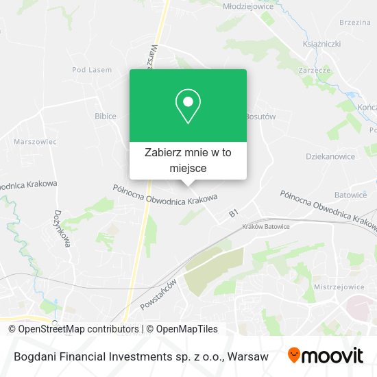 Mapa Bogdani Financial Investments sp. z o.o.