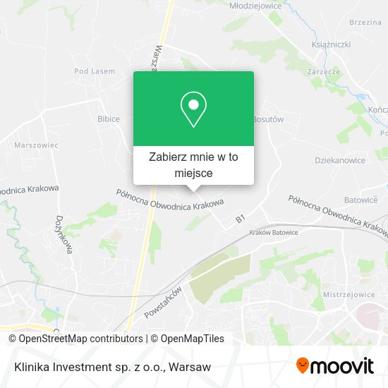 Mapa Klinika Investment sp. z o.o.