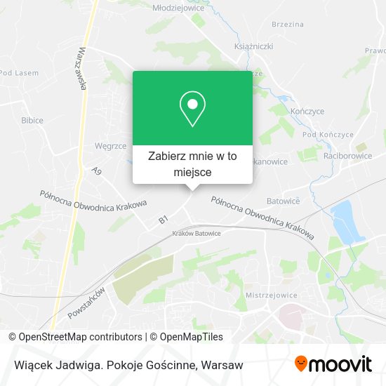 Mapa Wiącek Jadwiga. Pokoje Gościnne