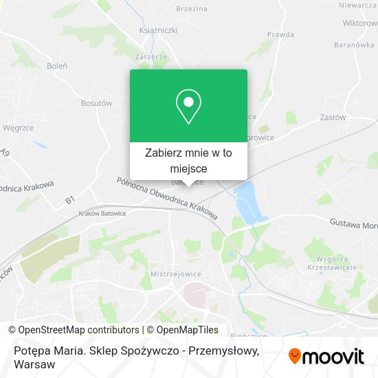 Mapa Potępa Maria. Sklep Spożywczo - Przemysłowy