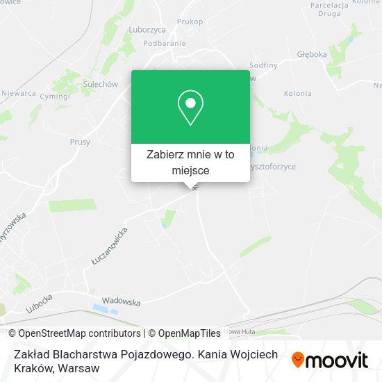 Mapa Zakład Blacharstwa Pojazdowego. Kania Wojciech Kraków