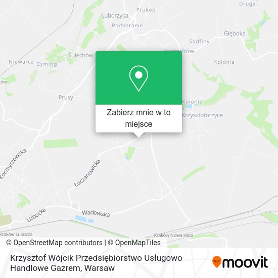 Mapa Krzysztof Wójcik Przedsiębiorstwo Usługowo Handlowe Gazrem