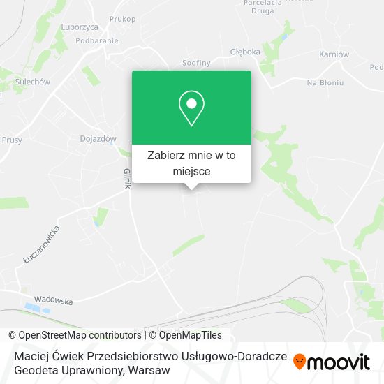 Mapa Maciej Ćwiek Przedsiebiorstwo Usługowo-Doradcze Geodeta Uprawniony