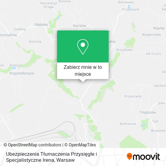 Mapa Ubezpieczenia Tłumaczenia Przysięgłe i Specjalistyczne Irena