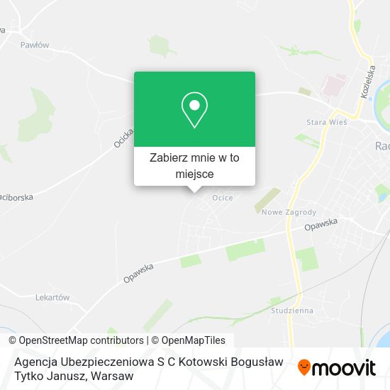 Mapa Agencja Ubezpieczeniowa S C Kotowski Bogusław Tytko Janusz