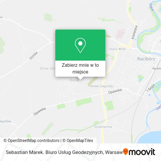 Mapa Sebastian Marek. Biuro Usług Geodezyjnych