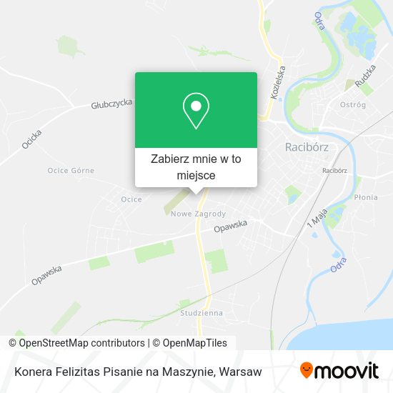 Mapa Konera Felizitas Pisanie na Maszynie