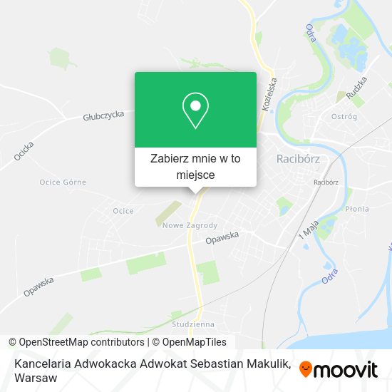 Mapa Kancelaria Adwokacka Adwokat Sebastian Makulik