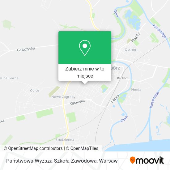 Mapa Państwowa Wyższa Szkoła Zawodowa