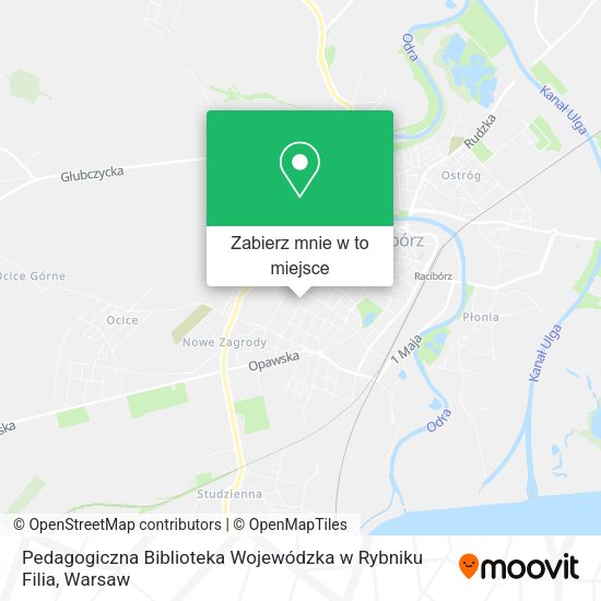 Mapa Pedagogiczna Biblioteka Wojewódzka w Rybniku Filia