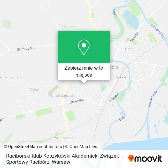 Mapa Raciborski Klub Koszykówki Akademicki Związek Sportowy Racibórz