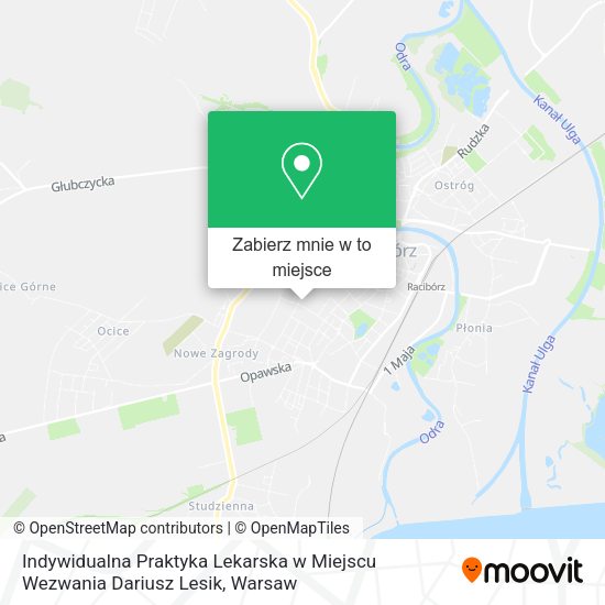 Mapa Indywidualna Praktyka Lekarska w Miejscu Wezwania Dariusz Lesik