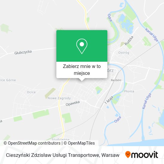 Mapa Cieszyński Zdzisław Usługi Transportowe