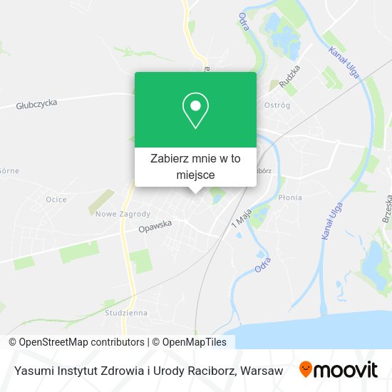 Mapa Yasumi Instytut Zdrowia i Urody Raciborz