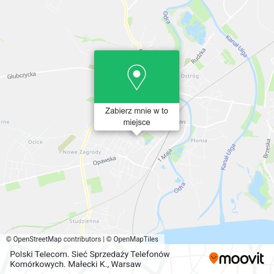 Mapa Polski Telecom. Sieć Sprzedaży Telefonów Komórkowych. Małecki K.