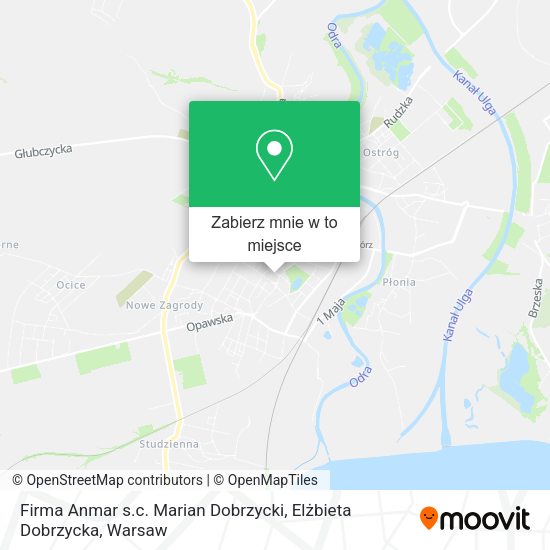 Mapa Firma Anmar s.c. Marian Dobrzycki, Elżbieta Dobrzycka