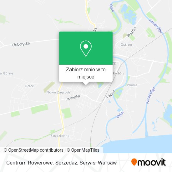 Mapa Centrum Rowerowe. Sprzedaż, Serwis