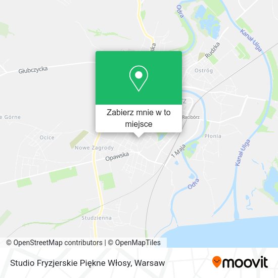 Mapa Studio Fryzjerskie Piękne Włosy