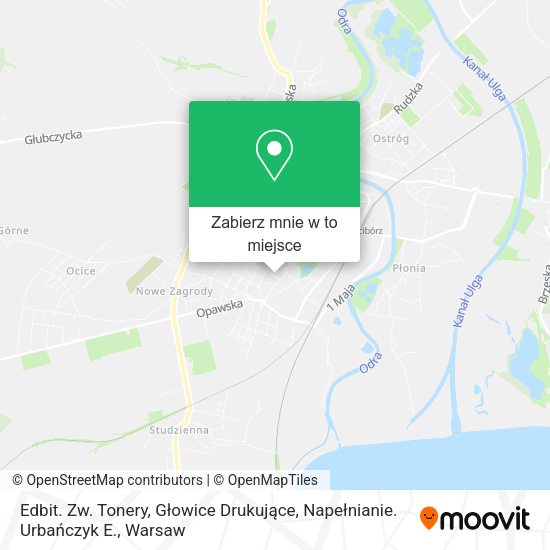 Mapa Edbit. Zw. Tonery, Głowice Drukujące, Napełnianie. Urbańczyk E.