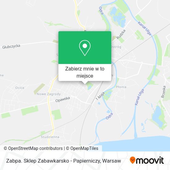 Mapa Zabpa. Sklep Zabawkarsko - Papierniczy