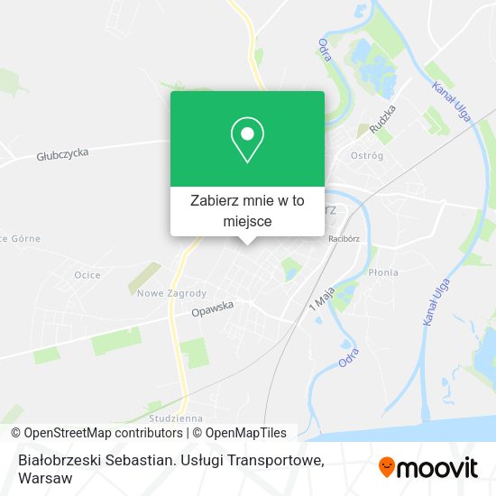 Mapa Białobrzeski Sebastian. Usługi Transportowe