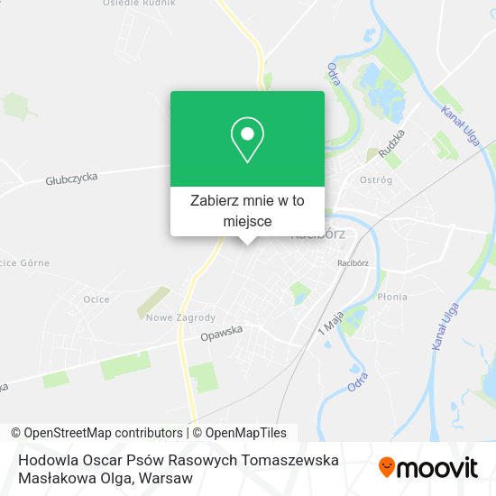 Mapa Hodowla Oscar Psów Rasowych Tomaszewska Masłakowa Olga