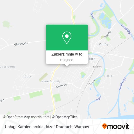 Mapa Usługi Kamieniarskie Józef Dradrach