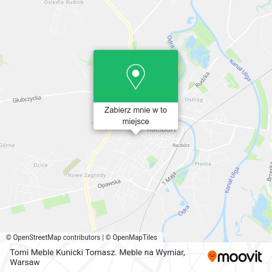 Mapa Tomi Meble Kunicki Tomasz. Meble na Wymiar