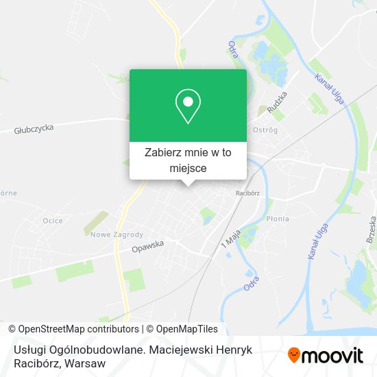 Mapa Usługi Ogólnobudowlane. Maciejewski Henryk Racibórz