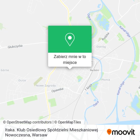 Mapa Itaka. Klub Osiedlowy Spółdzielni Mieszkaniowej Nowoczesna