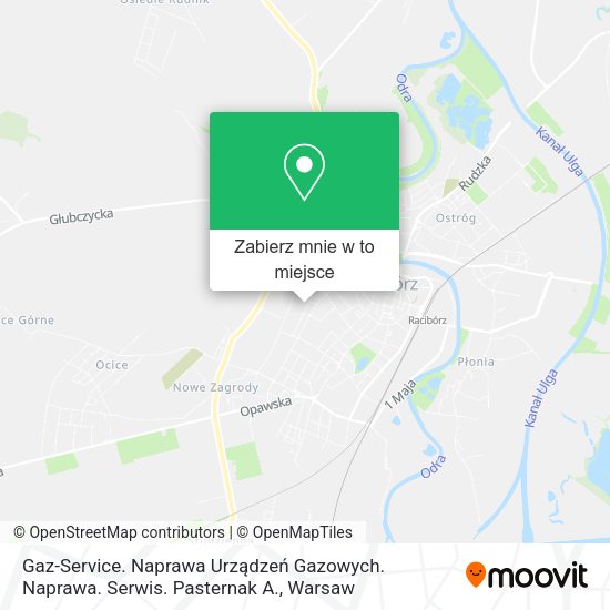 Mapa Gaz-Service. Naprawa Urządzeń Gazowych. Naprawa. Serwis. Pasternak A.