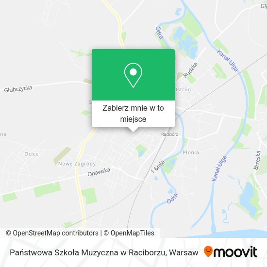 Mapa Państwowa Szkoła Muzyczna w Raciborzu