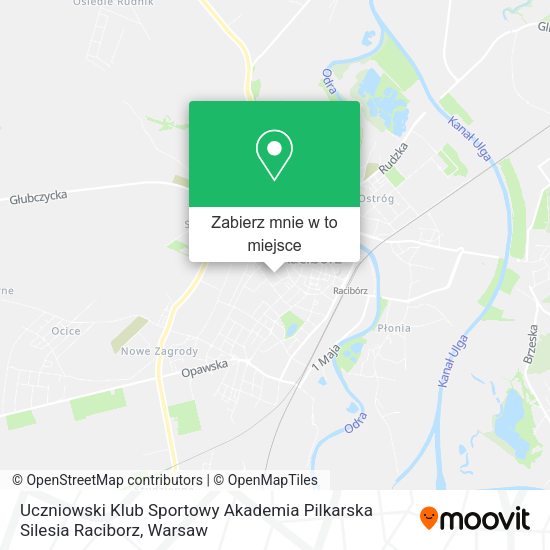 Mapa Uczniowski Klub Sportowy Akademia Pilkarska Silesia Raciborz