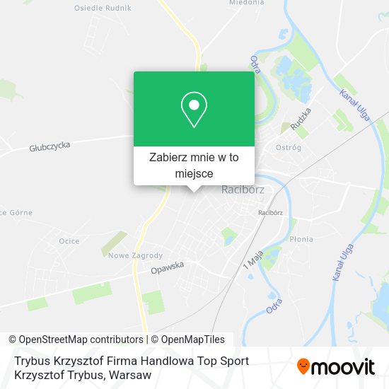 Mapa Trybus Krzysztof Firma Handlowa Top Sport Krzysztof Trybus