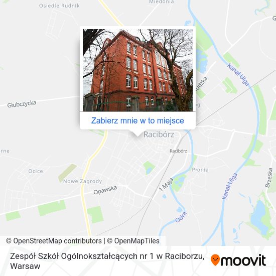 Mapa Zespół Szkół Ogólnokształcących nr 1 w Raciborzu