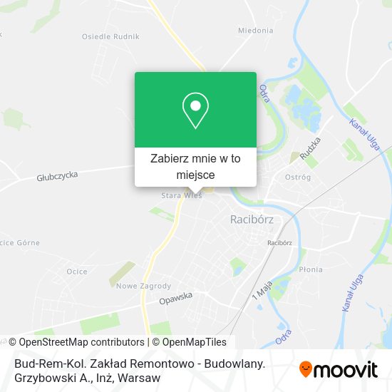 Mapa Bud-Rem-Kol. Zakład Remontowo - Budowlany. Grzybowski A., Inż