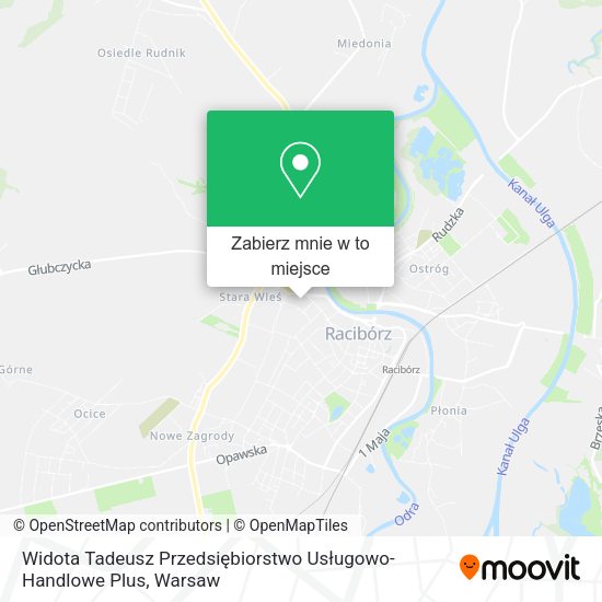 Mapa Widota Tadeusz Przedsiębiorstwo Usługowo-Handlowe Plus