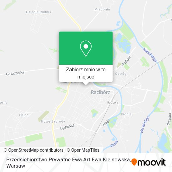 Mapa Przedsiebiorstwo Prywatne Ewa Art Ewa Klejnowska