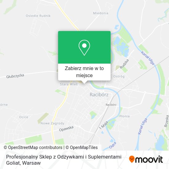 Mapa Profesjonalny Sklep z Odżywkami i Suplementami Goliat