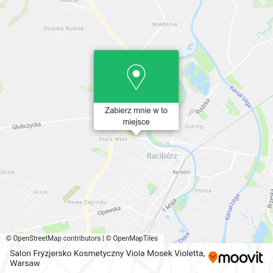 Mapa Salon Fryzjersko Kosmetyczny Viola Mosek Violetta