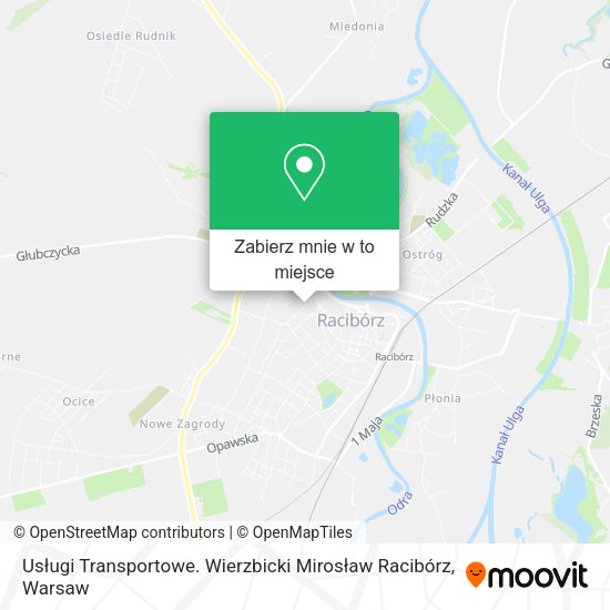 Mapa Usługi Transportowe. Wierzbicki Mirosław Racibórz