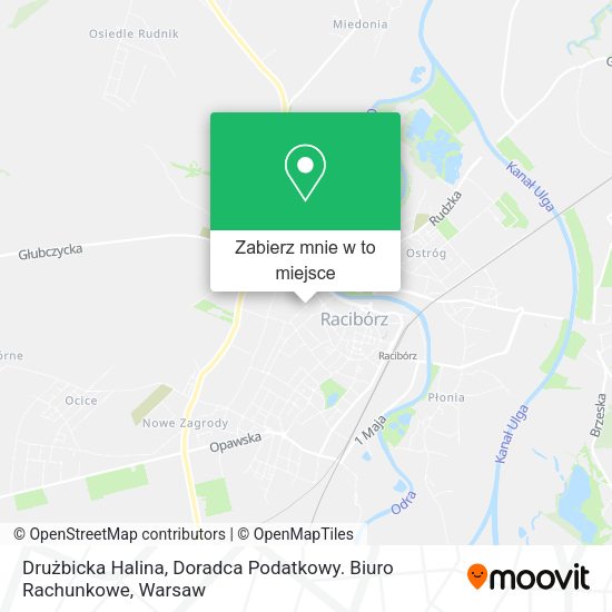 Mapa Drużbicka Halina, Doradca Podatkowy. Biuro Rachunkowe