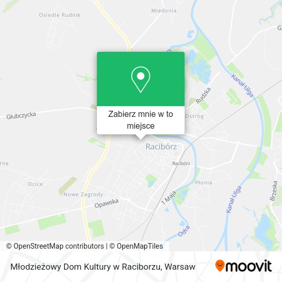 Mapa Młodzieżowy Dom Kultury w Raciborzu