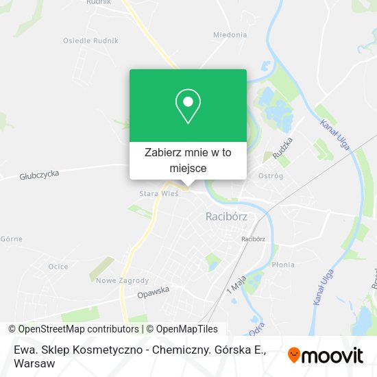 Mapa Ewa. Sklep Kosmetyczno - Chemiczny. Górska E.