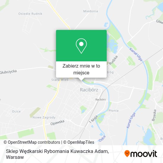 Mapa Sklep Wędkarski Rybomania Kuwaczka Adam